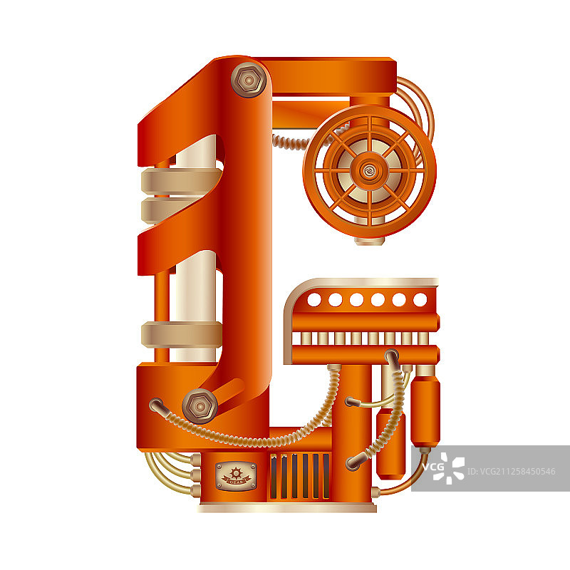 机械字母G图片素材