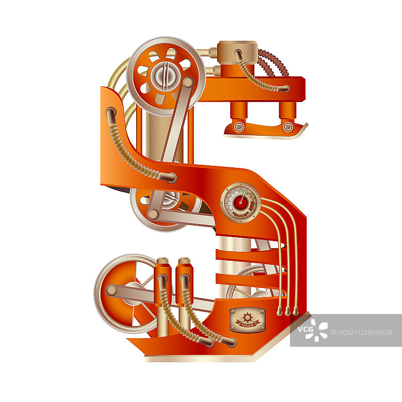 机械风格字母“S”图片素材