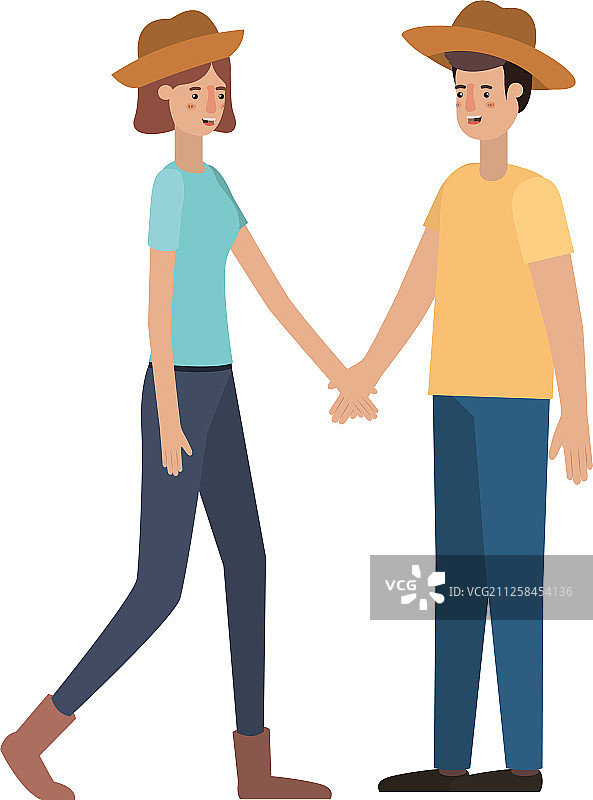 年轻夫妇的化身图片素材