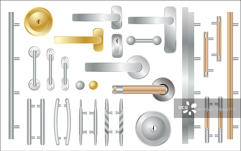 白色窗户上的门把手图片素材