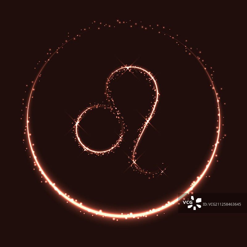 闪亮占星符号：狮子座图片素材
