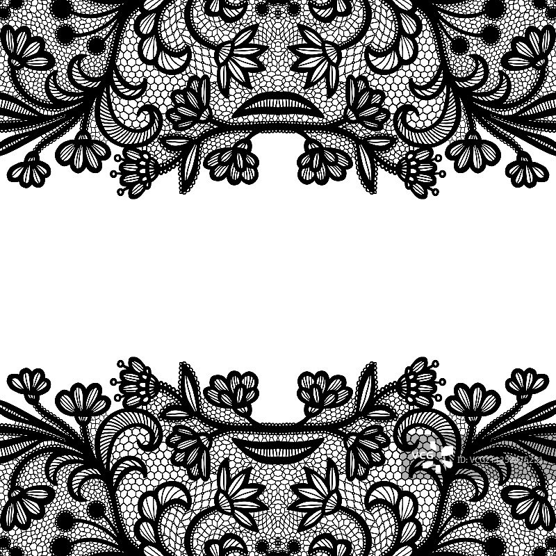 无缝蕾丝花边邀请卡图片素材