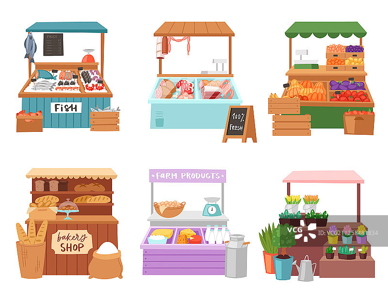 食品市场销售员角色图片素材