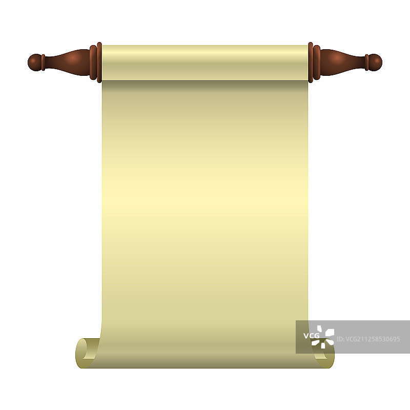展开的空白卷轴图片素材