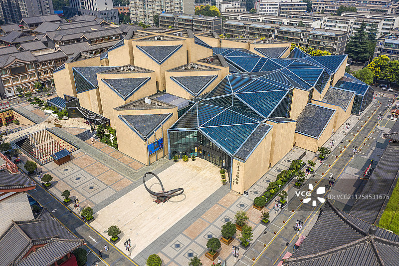西安 大唐西市 博物馆 航拍图片素材