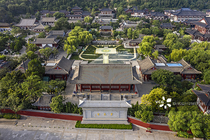 西安 临潼 华清宫 航拍图片素材