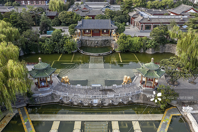 西安 临潼 华清宫 航拍图片素材