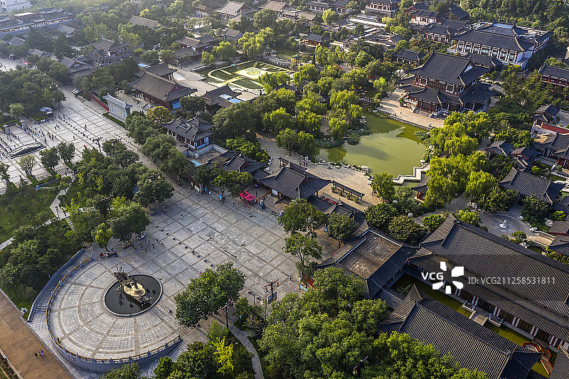 西安 临潼 华清宫 航拍图片素材