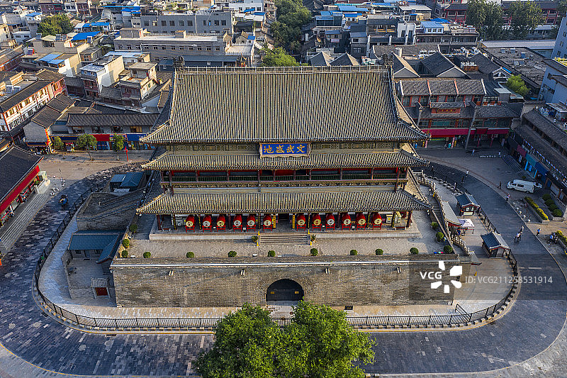 西安 鼓楼 航拍图片素材