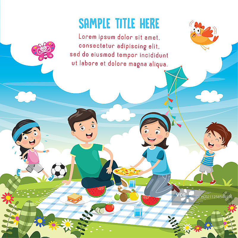 家庭野餐图片素材