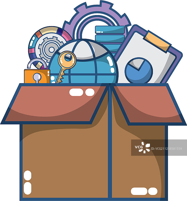 科技计算支持卡通图片素材