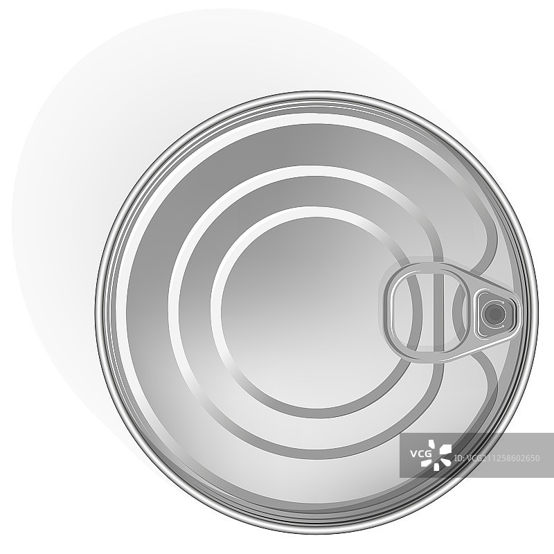 带拉环的逼真罐头图片素材