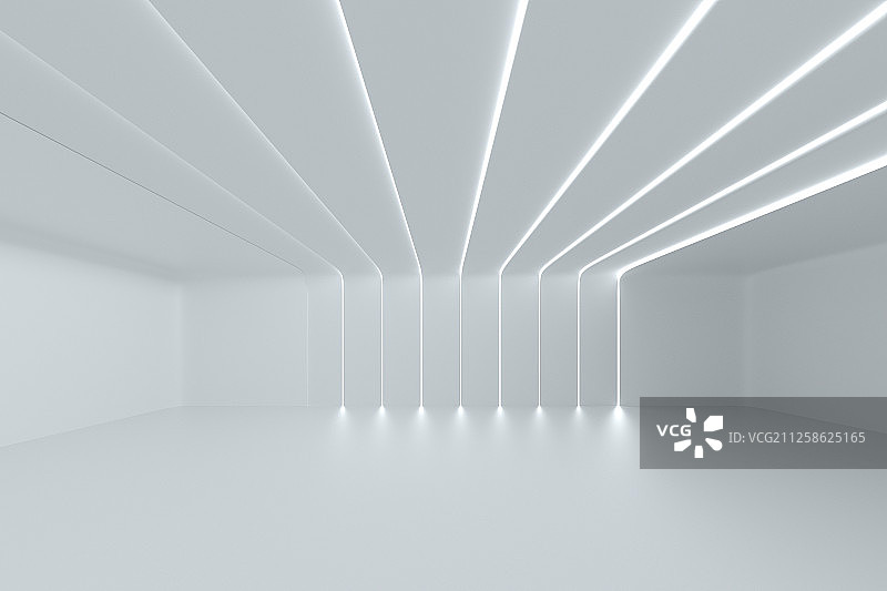 简洁空旷白色室内空间图片素材