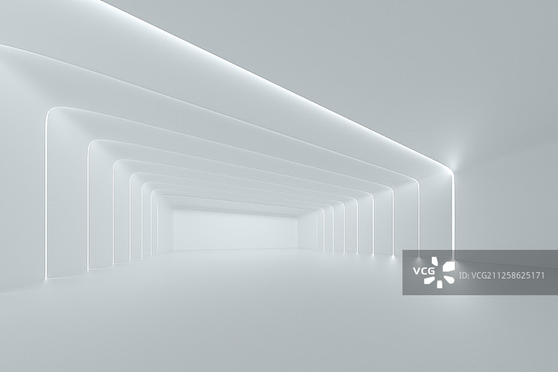 简洁空旷白色室内空间图片素材