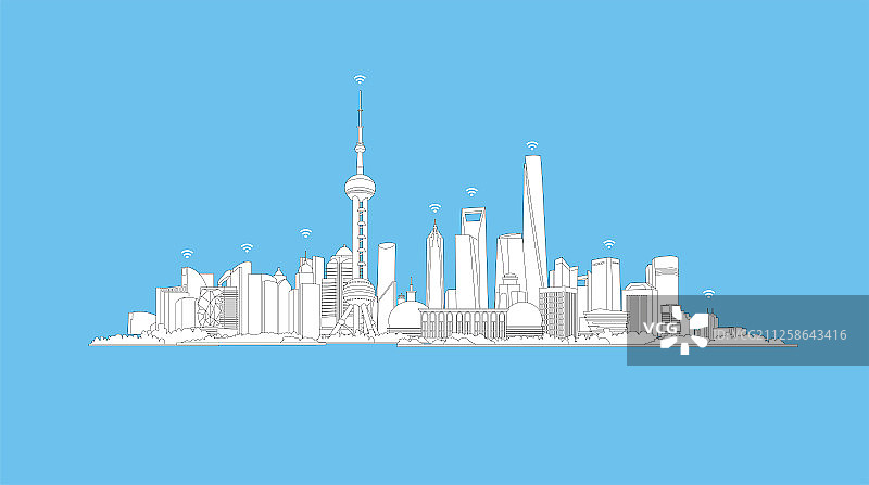上海天际线图片素材