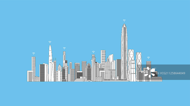 深圳天际线图片素材