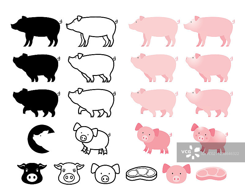 小猪角色合集图片素材