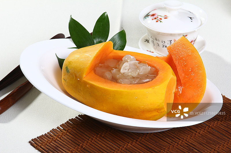 美食木瓜雪蛤图片素材