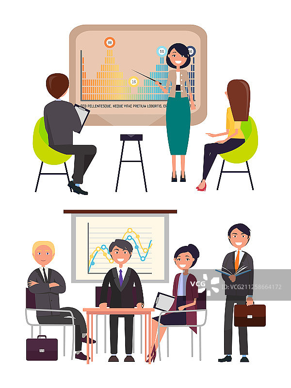 会议策略演示信息图图片素材