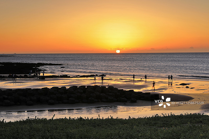 台湾,新北市,三芝区,浅水湾图片素材