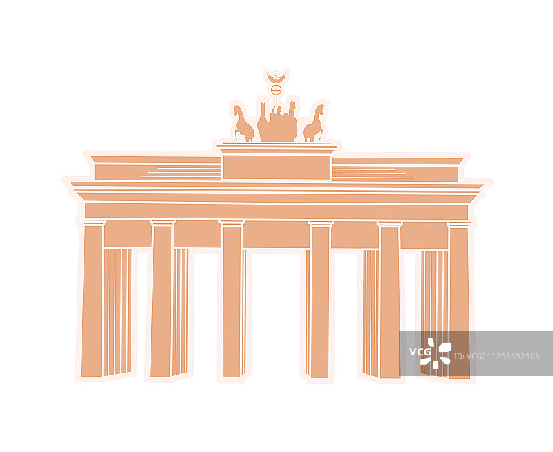 德国凯旋门旅行贴纸图片素材