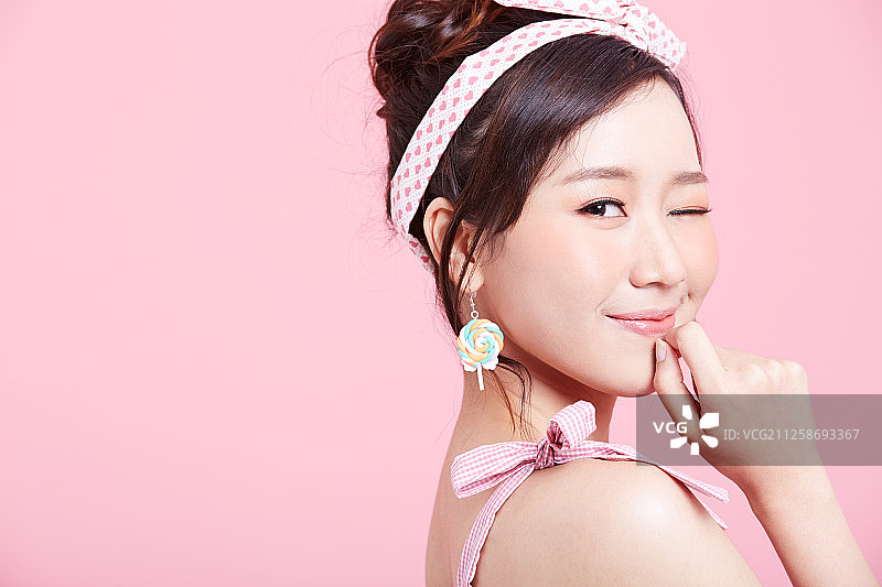 女性肖像系列颜色回调图片素材