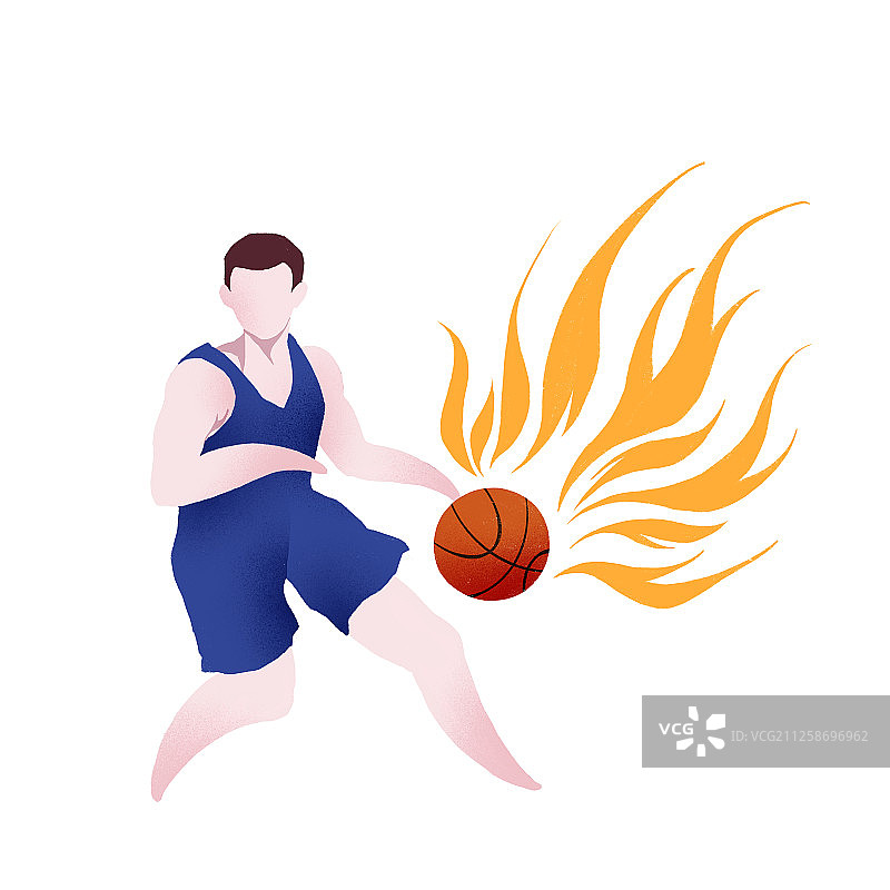 项目篮球体育运动扁平化图标白色背景图片素材