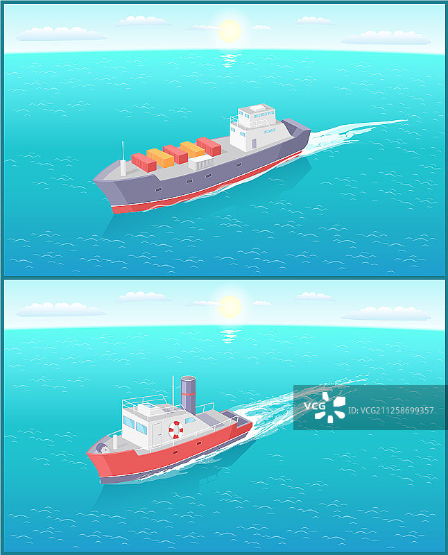 蒸汽船海运运输船货船图标图片素材