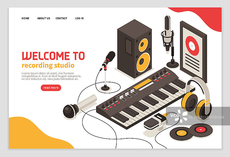 录音室2.5D海报图片素材