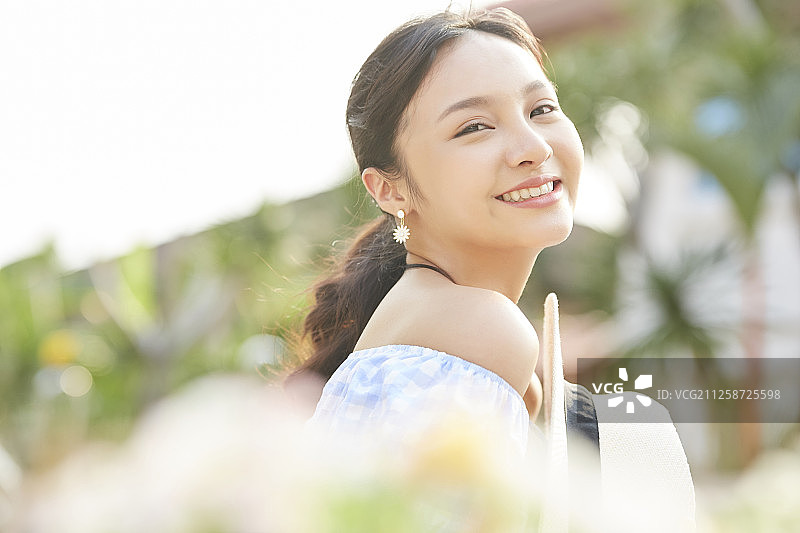 女性度假村图片素材