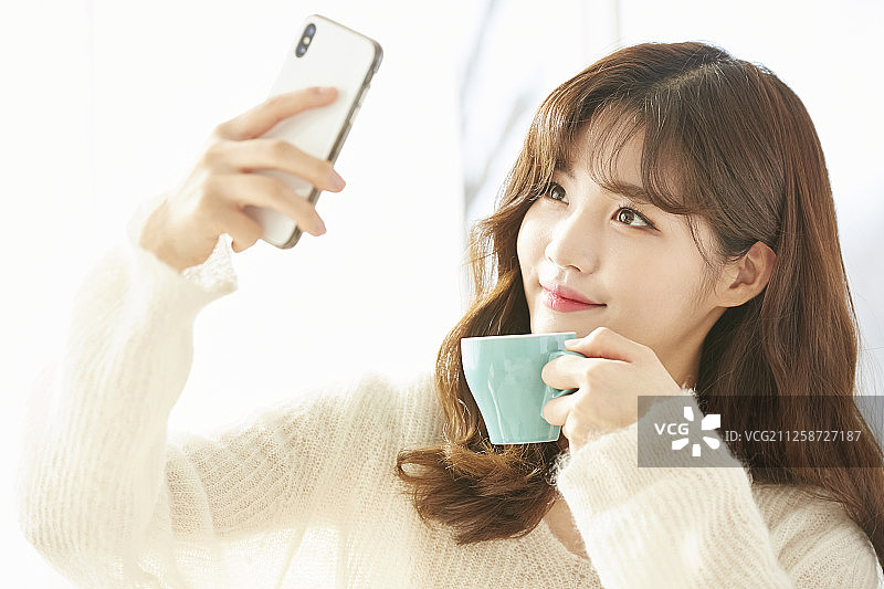 女性生活方式茶歇时间图片素材