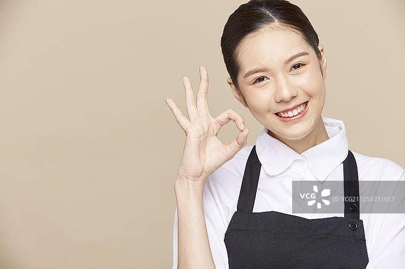 女咖啡馆职员图片素材