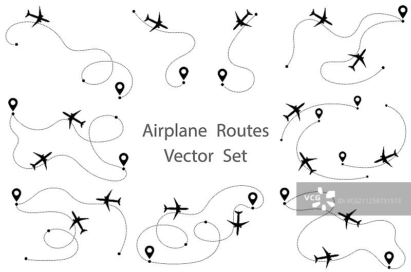 飞机航线路径合集图片素材