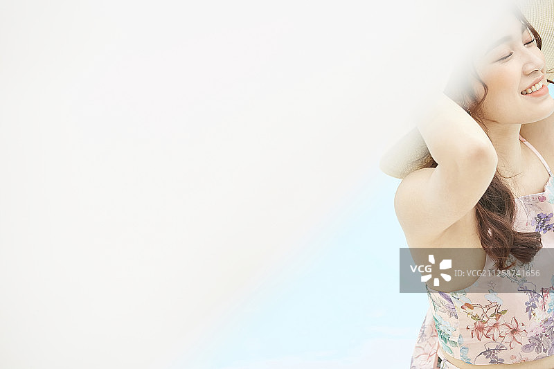 女性女性旅程度假村图片素材