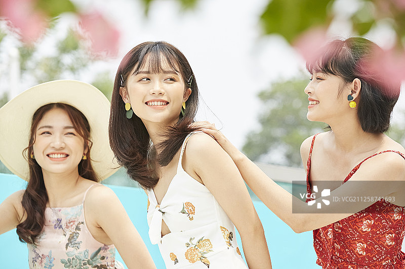 女性女性旅程度假村图片素材