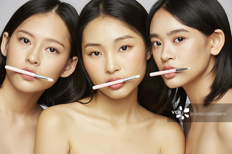 女性模特组合图片素材