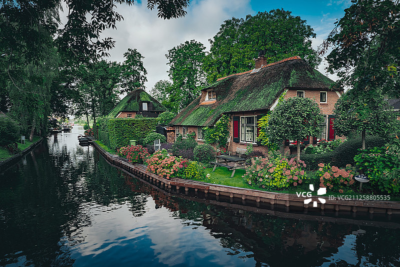 荷兰羊角村自然风光图片素材