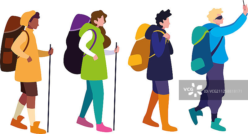 徒步旅行者图片素材