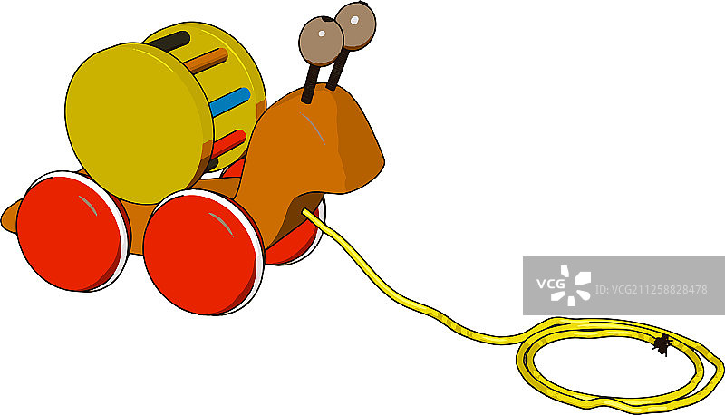 白色背景上的小蜗牛玩具图片素材