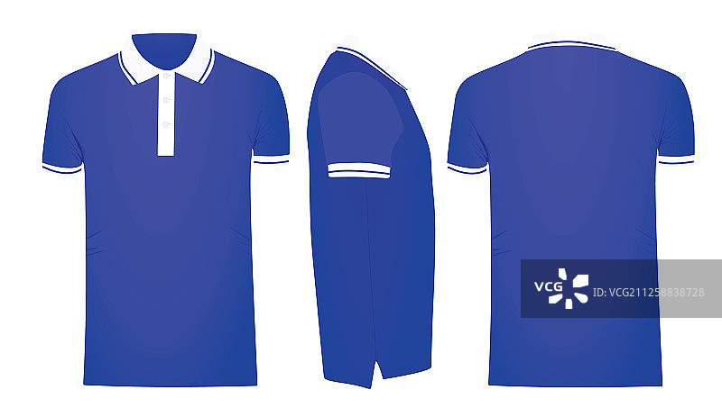 蓝色POLO衫模板图片素材