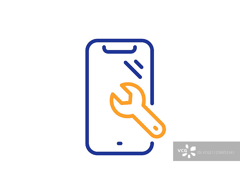 智能手机维修线图标手机恢复标志图片素材