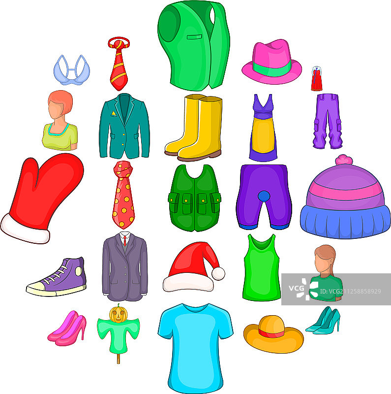 卡通风格的流氓图标集图片素材