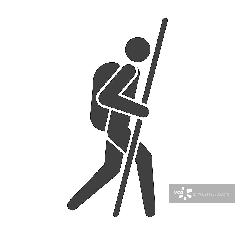 白色背景上的游客图标图片素材