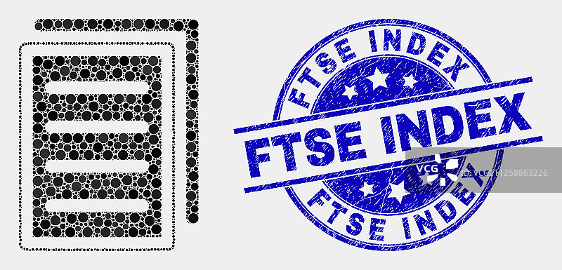 列表页面图标和FTSE指数划痕图片素材