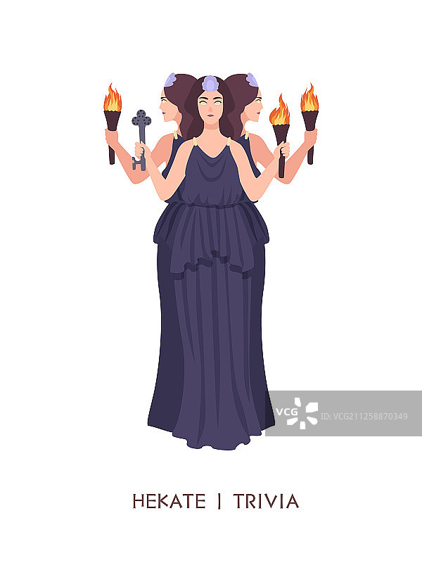赫卡忒或特里维亚—女巫魔法图片素材