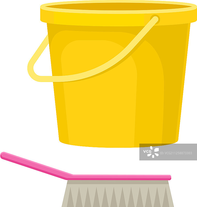水桶和小扫帚图片素材