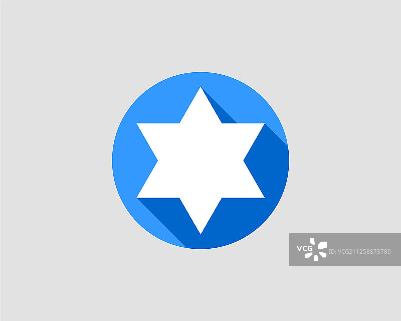 犹太教大卫之星图标六角星符号图片素材