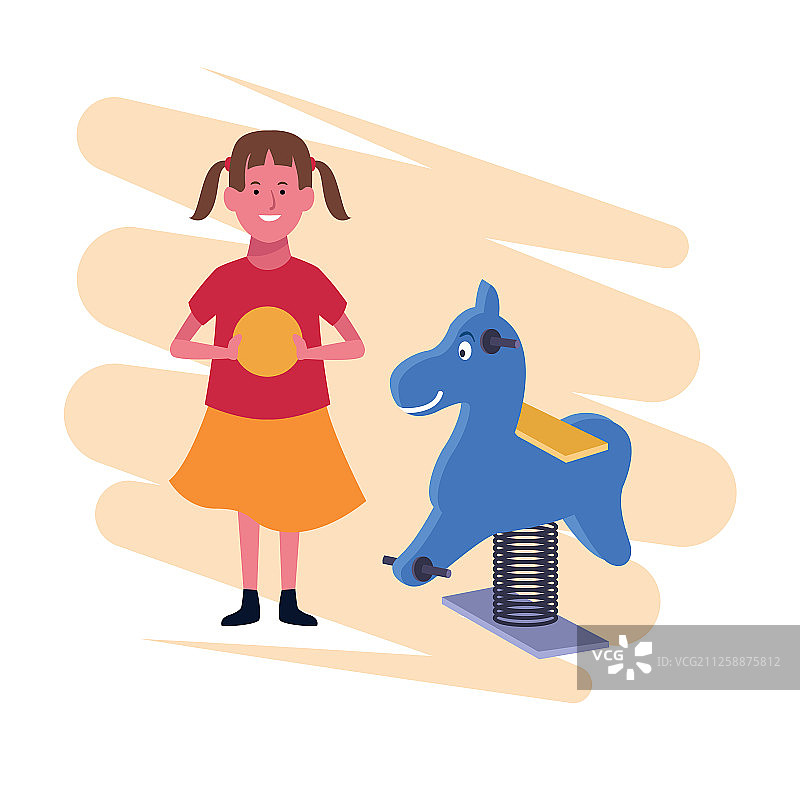 在操场玩耍的儿童图片素材