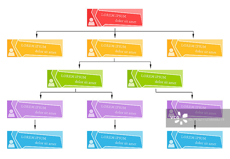 彩色商业结构概念图片素材