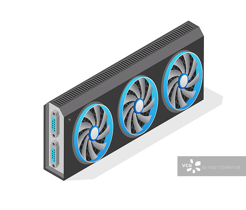 2.5D电脑显卡图片素材